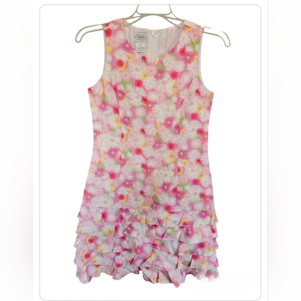 NEW Talbots Kids floral ruffle lined dress New with tags size 14
